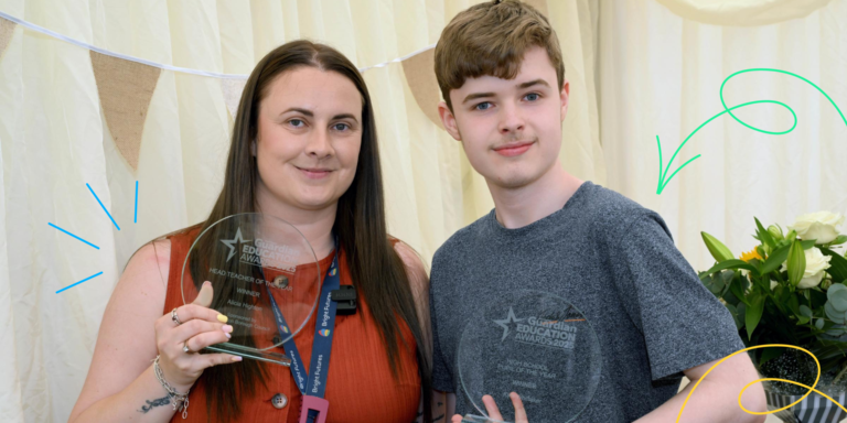 Alicia Highton and Kyle Whittaker - Warrington Guardian Education Awards 2025