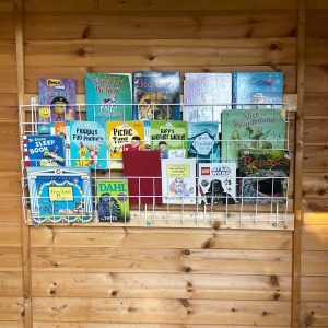 Reading nook full of books at Willow Tree Park School